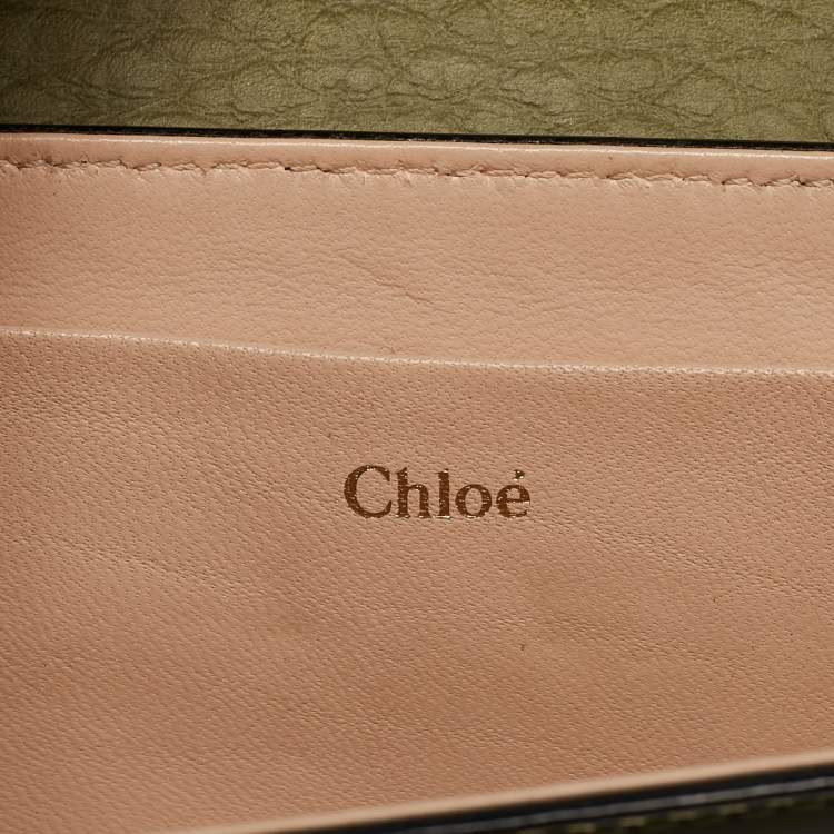 Pre Owned Chloe Green Patent Leather Sally Clutch