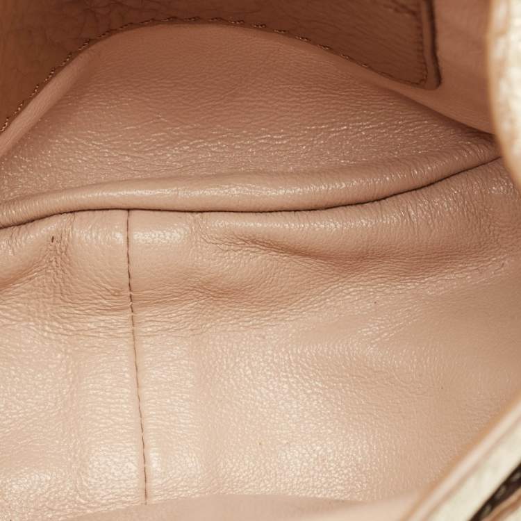 Pre Owned Chloe Gold Leather Small Marcie Saddle Bag