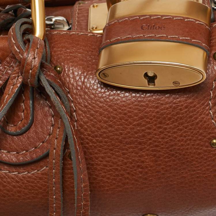 Pre Owned Chloe Brown Leather Small Paddington Satchel