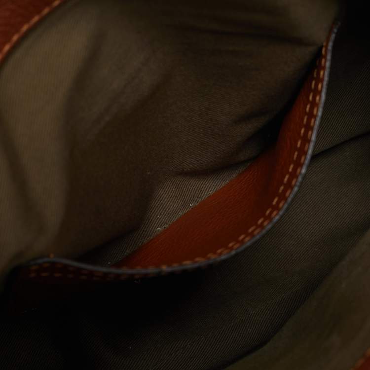 Pre Owned Chloe Brown Leather Medium Marcie Crossbody Bag