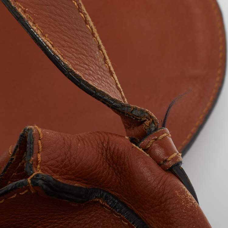 Pre Owned Chloe Brown Leather Medium Marcie Crossbody Bag