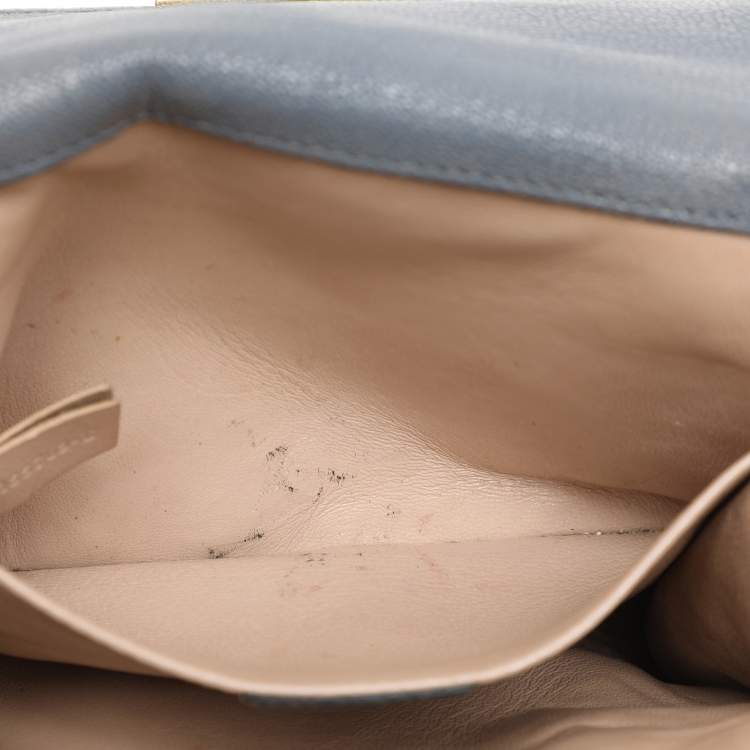 Pre Owned Chloe Grey Leather Small Elsie Shoulder Bag