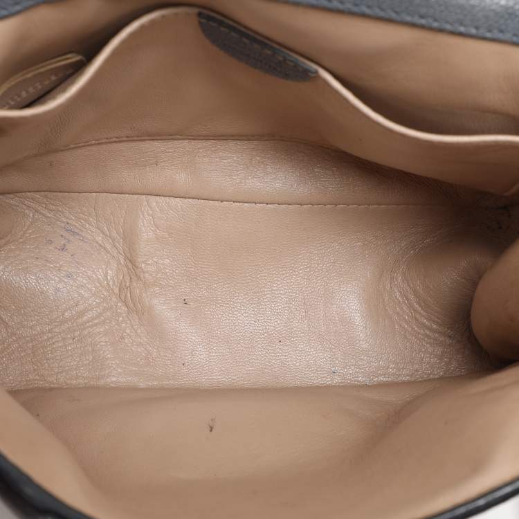 Pre Owned Chloe Grey Leather Small Elsie Shoulder Bag
