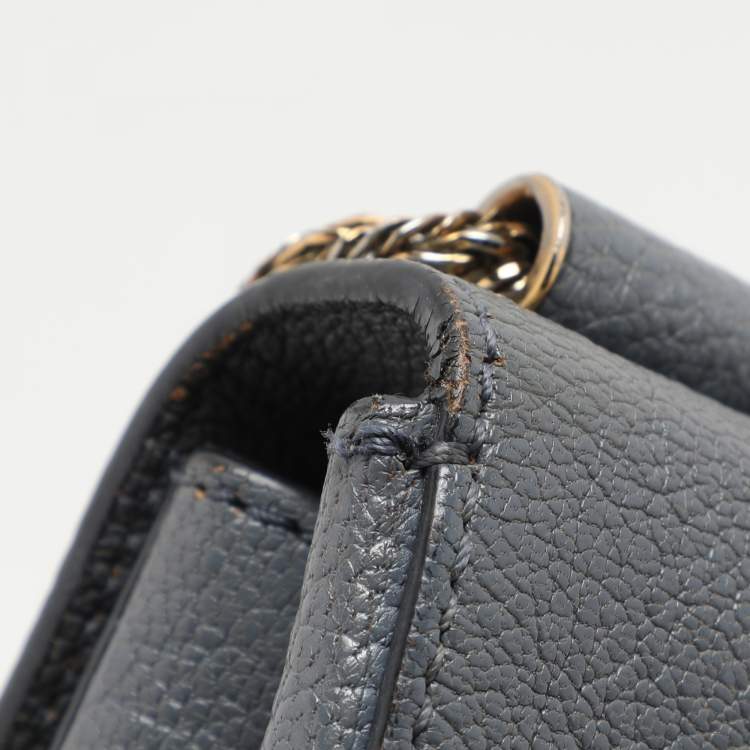 Pre Owned Chloe Grey Leather Small Elsie Shoulder Bag