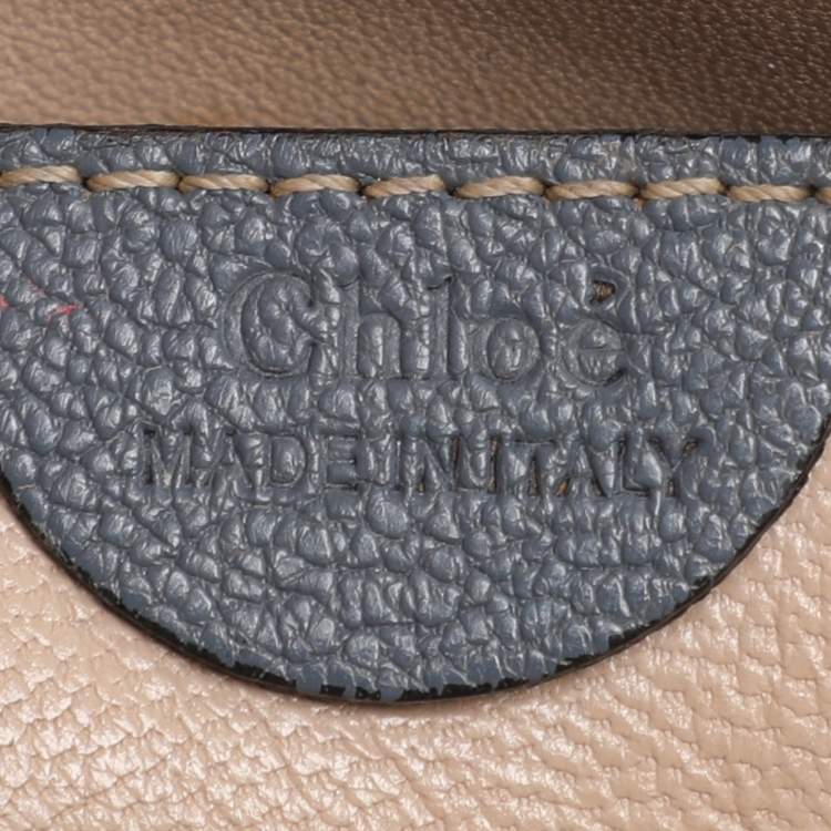 Pre Owned Chloe Grey Leather Small Elsie Shoulder Bag