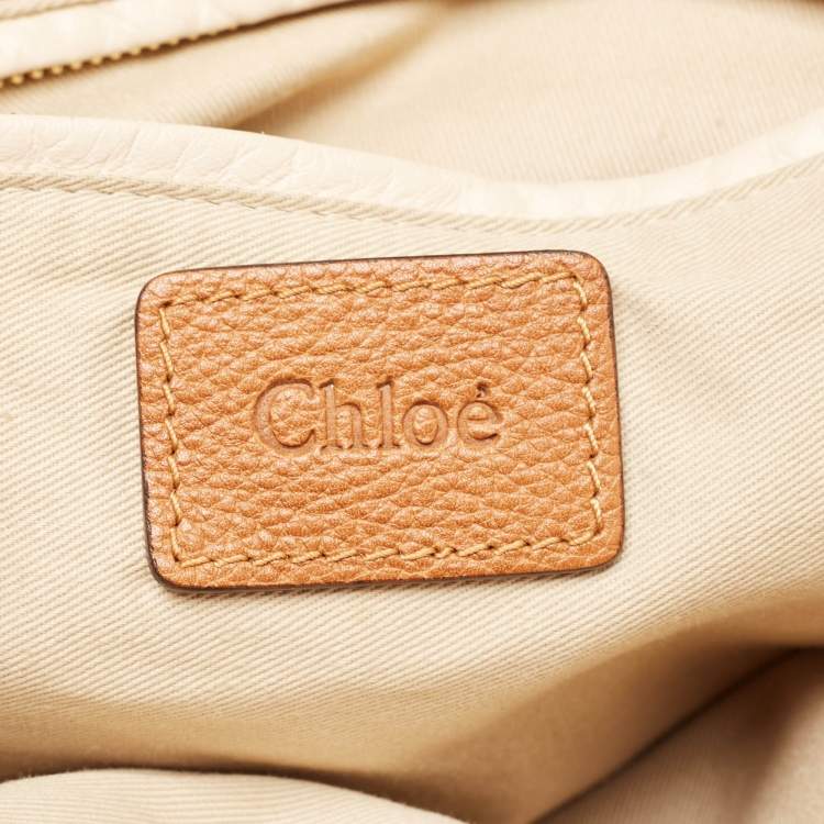 Pre Owned Chloé Brown Leather Large Paraty Shoulder Bag