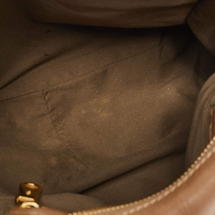 Pre Owned Chloé Tan Leather Medium Marcie Satchel