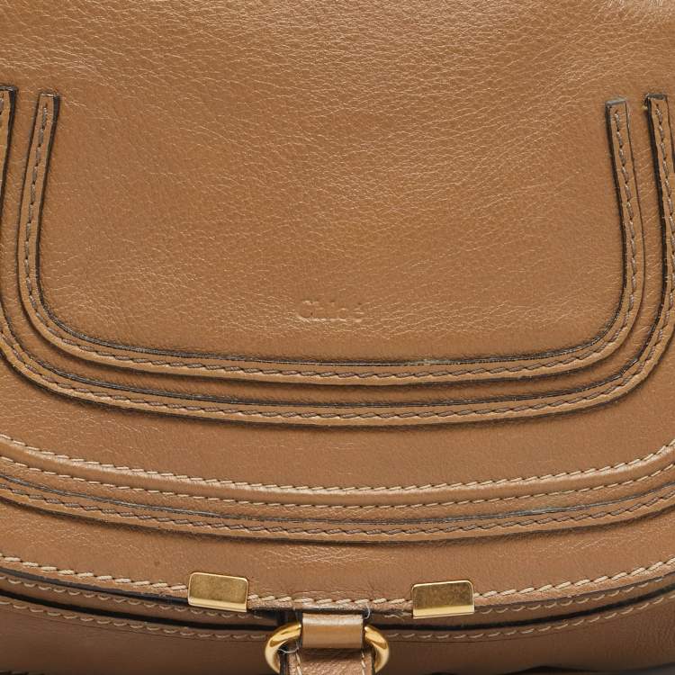Pre Owned Chloé Tan Leather Medium Marcie Satchel