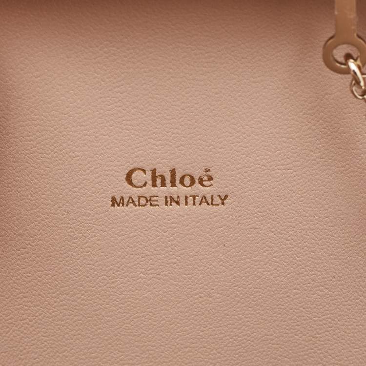 Pre Owned Chloe Beige Acrylic Perspex Kiss Clutch Bag