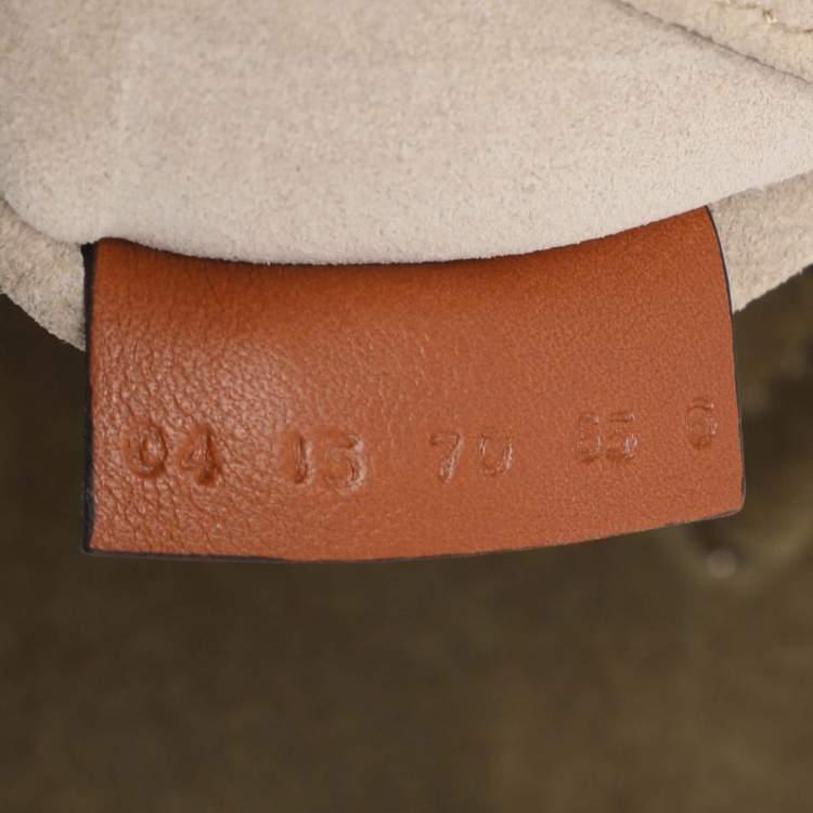 Pre Owned Chloe Brown/Green Leather and Suede Medium Drew Shoulder Bag