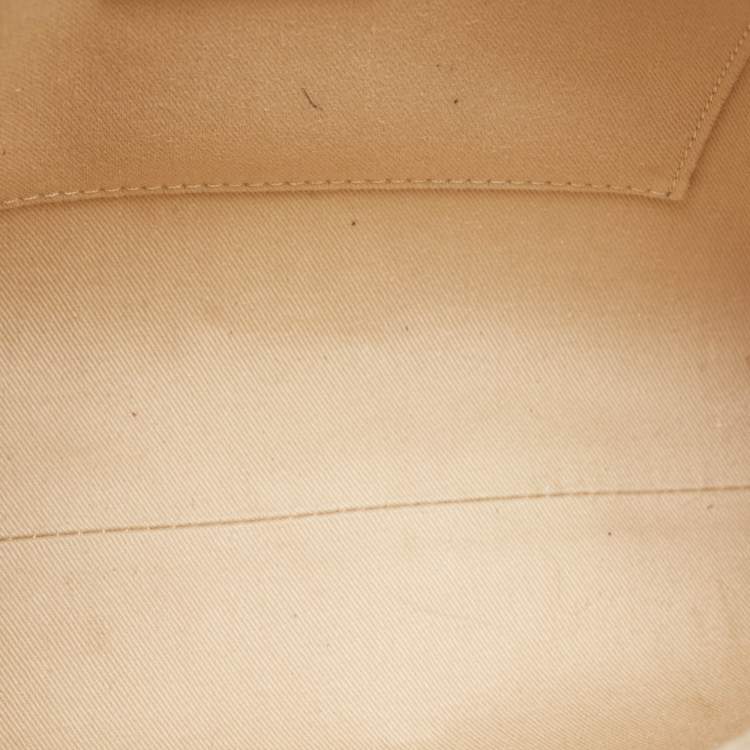 Pre Owned Chloe Black/Beige Canvas and Leather Small Woody Tote