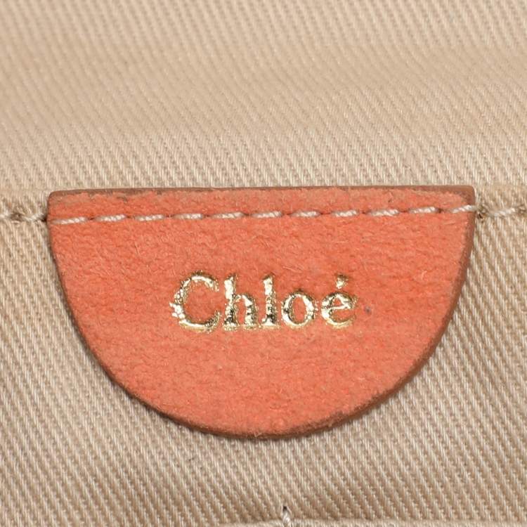 Pre Owned Chloe Beige/Peach Calf Hair and Suede Chain Shoulder Bag