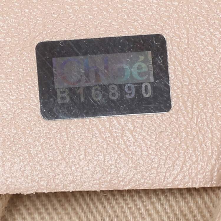 Pre Owned Chloe Beige/Peach Calf Hair and Suede Chain Shoulder Bag