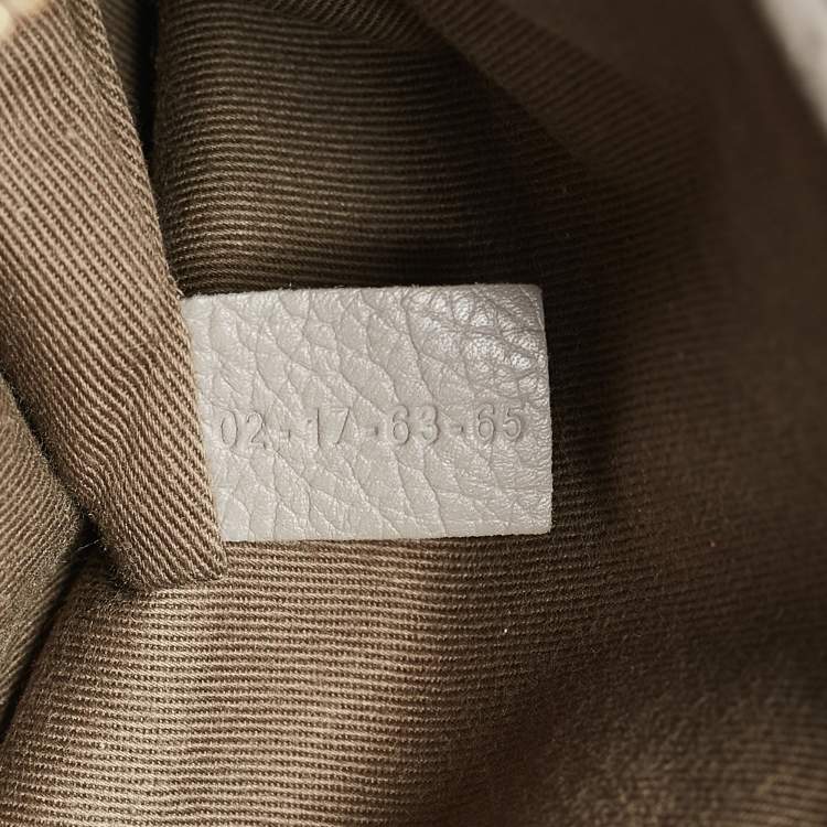 Pre Owned Chloe Grey Leather Medium Marcie Shoulder Bag