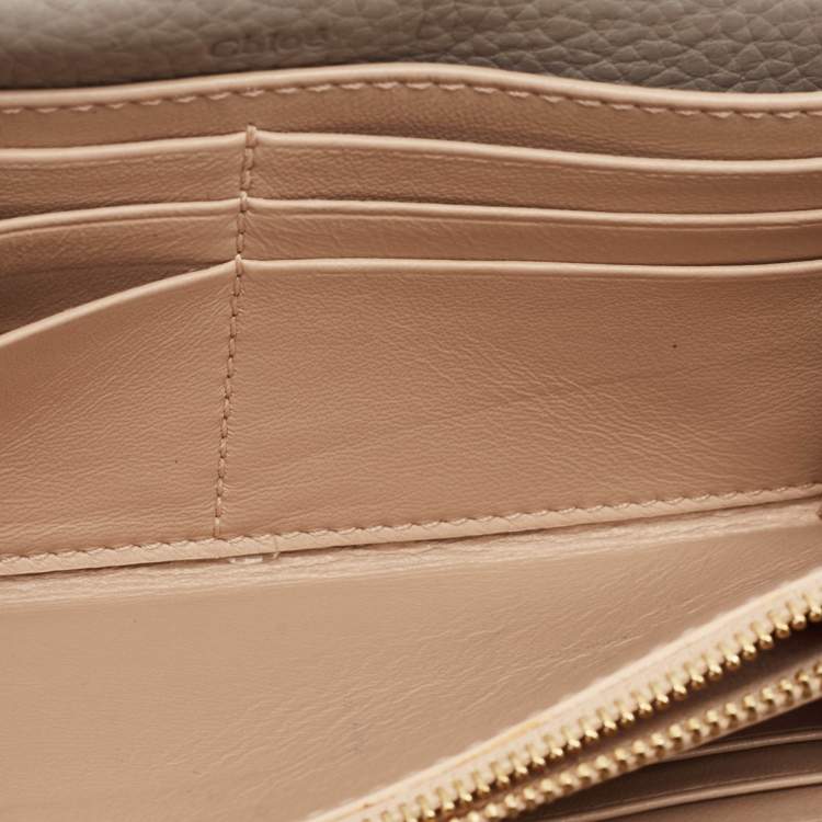 Pre Owned Chloé Grey Leather Marcie Continental Wallet
