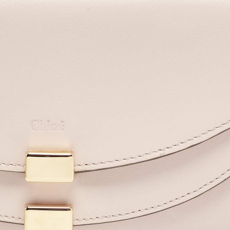 Pre Owned Chloe Beige Leather Georgia Flap Continental Wallet