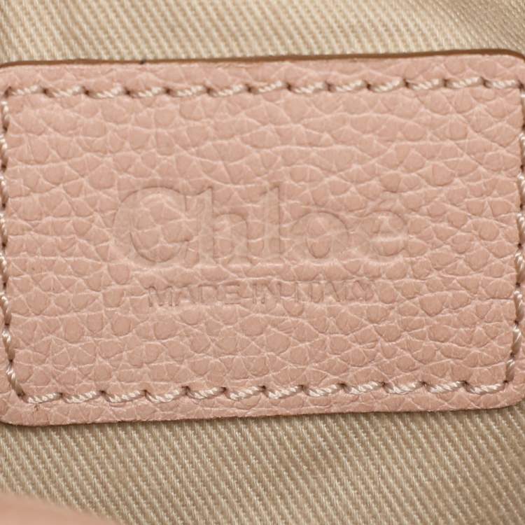 Pre Owned Chloe Peach Leather Medium Paraty Bag