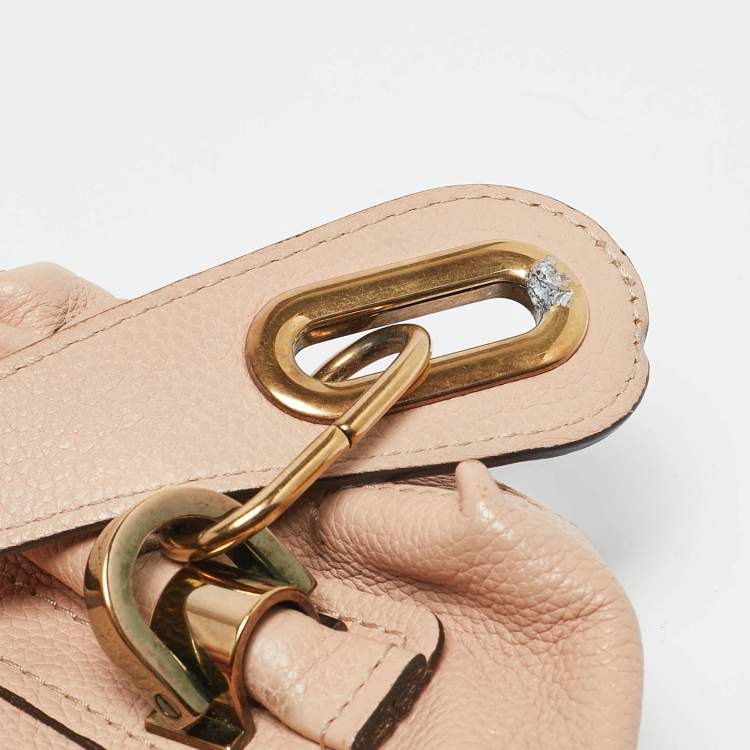 Pre Owned Chloe Light Peach Leather Small Paraty Bag