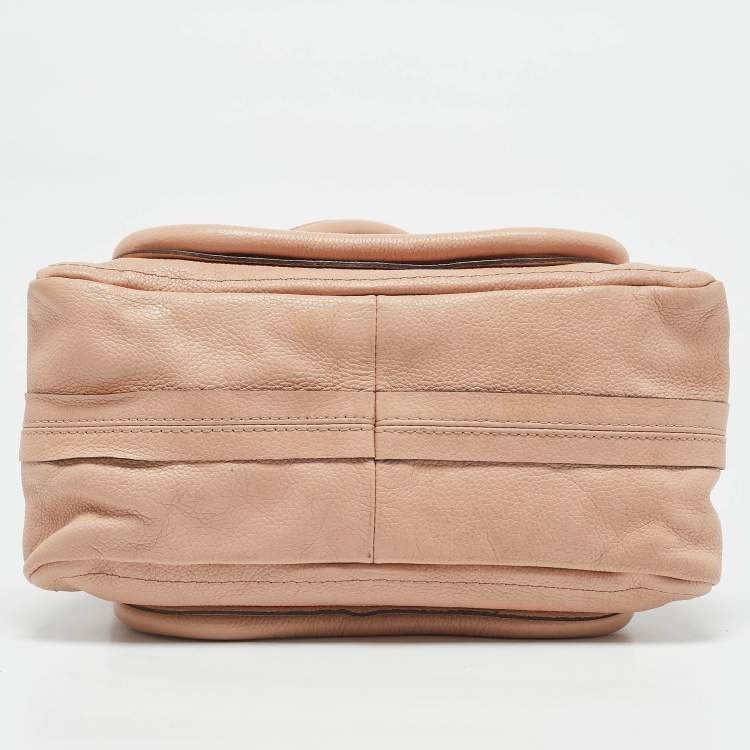 Pre Owned Chloe Light Peach Leather Small Paraty Bag