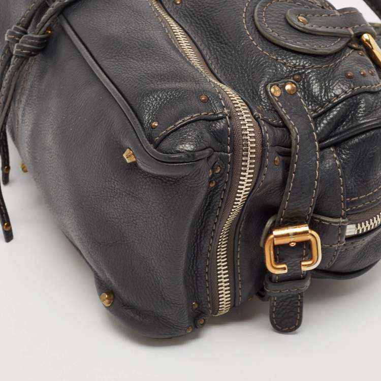 Pre Owned Chloe Navy Blue Leather Medium Paddington Satchel
