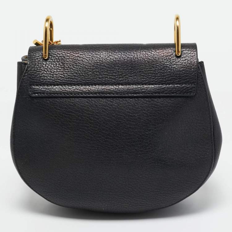 Pre Owned Chloe Black Leather Medium Drew Shoulder Bag
