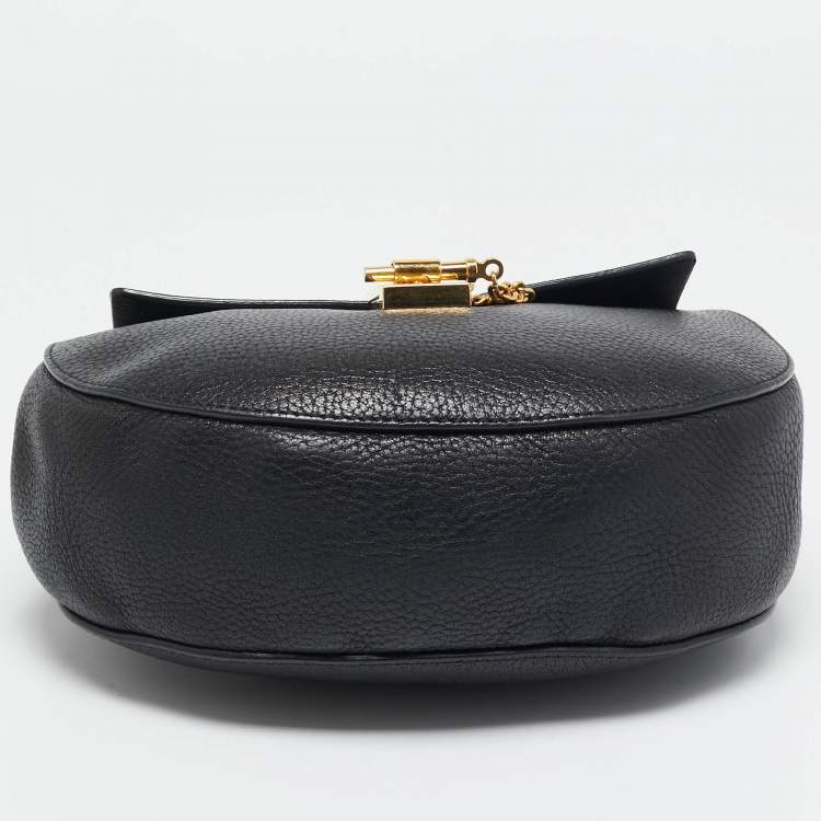 Pre Owned Chloe Black Leather Medium Drew Shoulder Bag