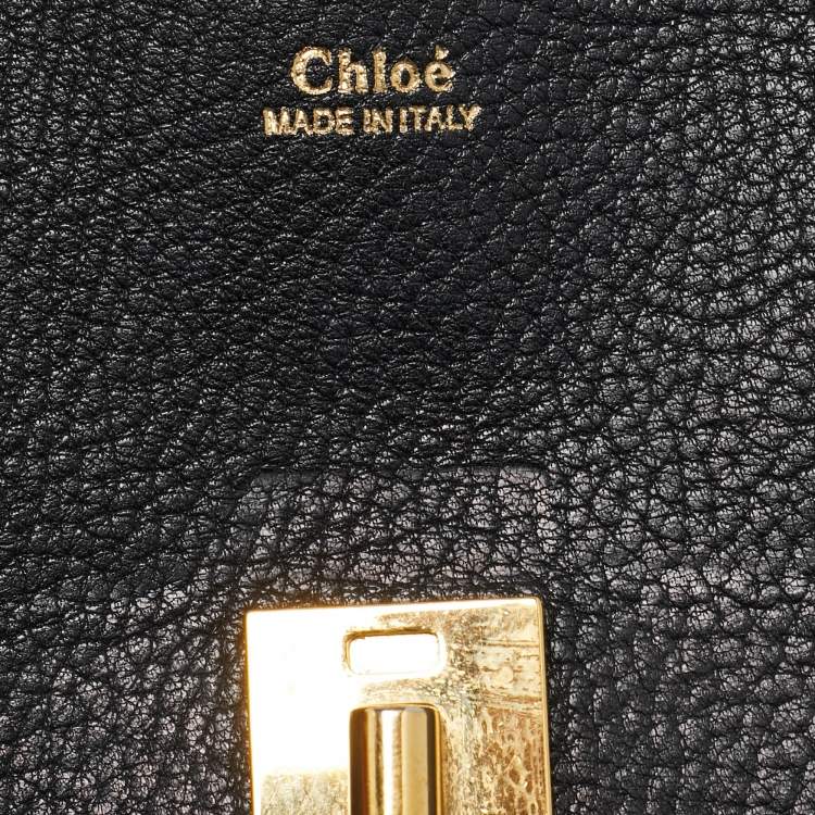 Pre Owned Chloe Black Leather Medium Drew Shoulder Bag