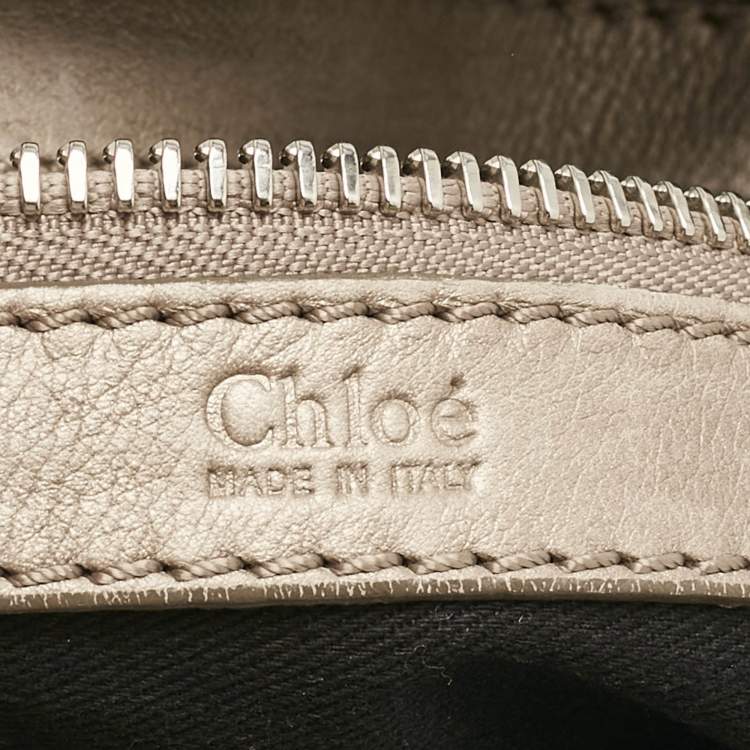 Pre Owned Chloe Black Quilted Patent Leather Bay Satchel