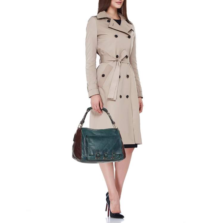 Pre Owned Chloe Multicolor Leather Pocket Satchel