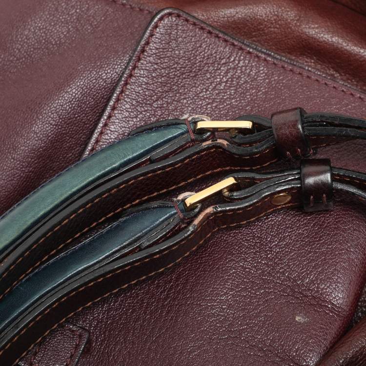 Pre Owned Chloe Multicolor Leather Pocket Satchel