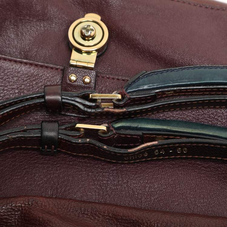Pre Owned Chloe Multicolor Leather Pocket Satchel