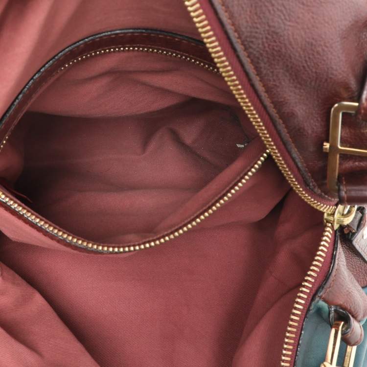 Pre Owned Chloe Multicolor Leather Pocket Satchel
