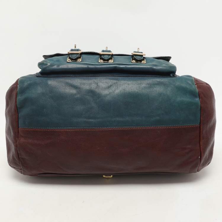 Pre Owned Chloe Multicolor Leather Pocket Satchel