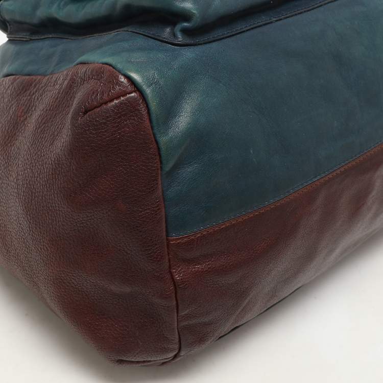 Pre Owned Chloe Multicolor Leather Pocket Satchel