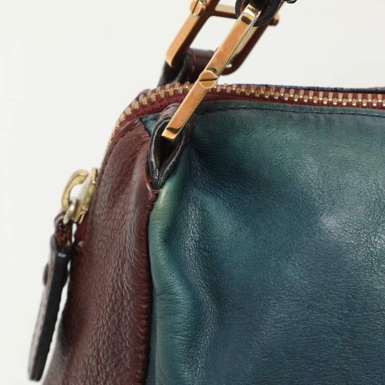 Pre Owned Chloe Multicolor Leather Pocket Satchel