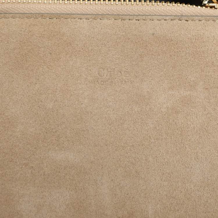 Pre Owned Chloé Black Leather and Suede Small Faye Shoulder Bag