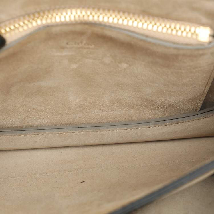 Pre Owned Chloé Black Leather and Suede Small Faye Shoulder Bag