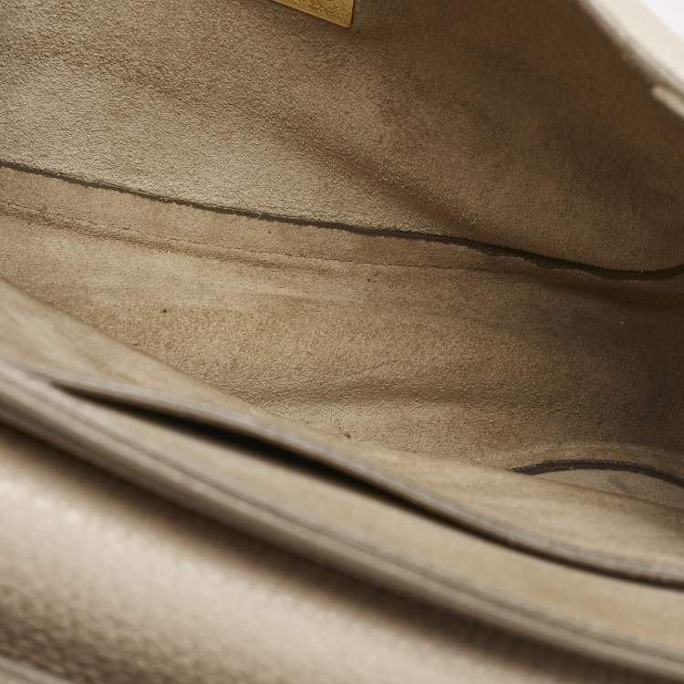 Pre Owned Chloe Light Beige Leather Medium Drew Shoulder Bag