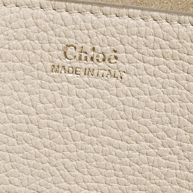 Pre Owned Chloe Light Beige Leather Medium Drew Shoulder Bag