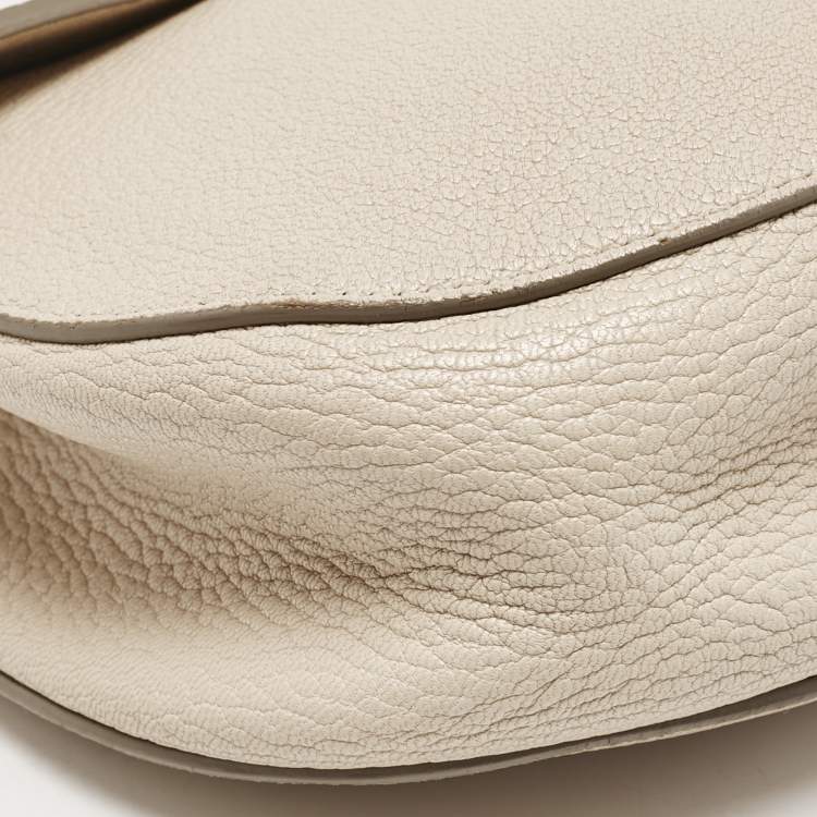Pre Owned Chloe Light Beige Leather Medium Drew Shoulder Bag