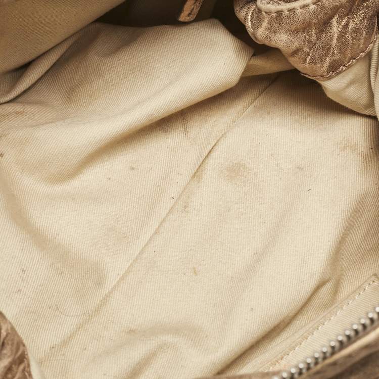 Pre Owned Chloe Gold Leather Medium Paddington Satchel