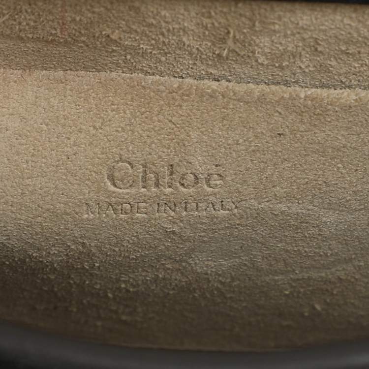 Pre Owned Chloé Black Leather and Suede Small Nile Bracelet Crossbody Bag