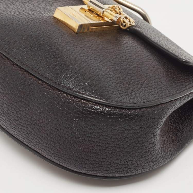 Pre Owned Chloé Black Leather Mini Drew Chian Shoulder Bag