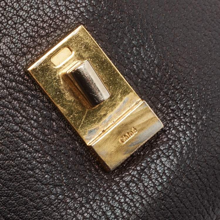 Pre Owned Chloé Black Leather Mini Drew Chian Shoulder Bag