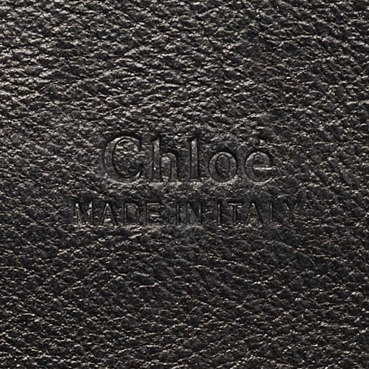 Pre Owned Chloe Black/Multicolor Cashmere and Leather Large Edith Satchel