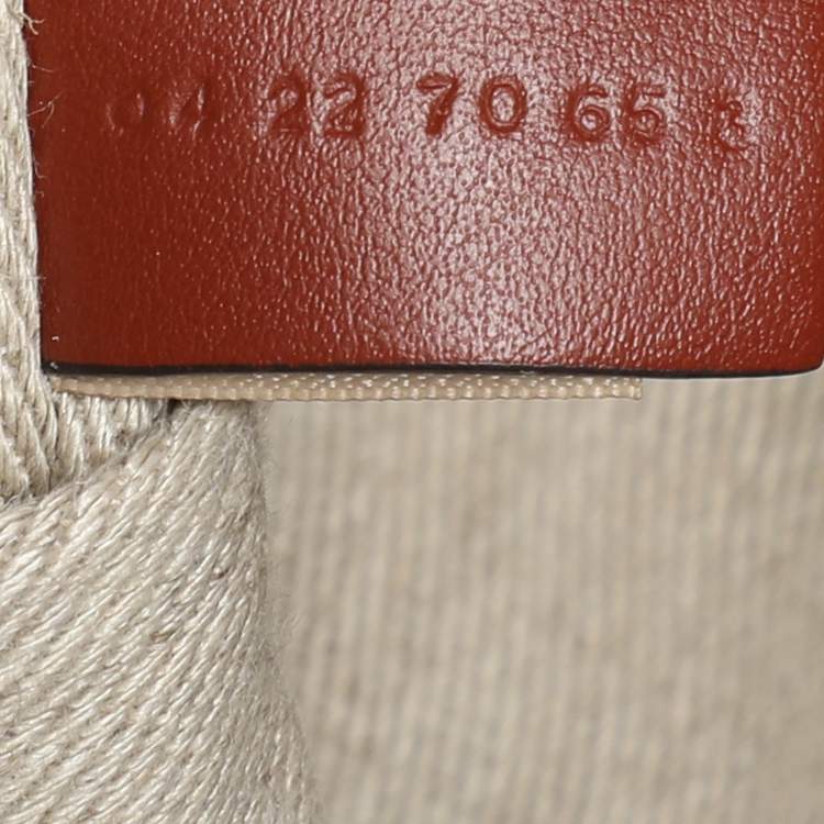 Pre Owned Chloe Copper Brown/Beige Canvas and Leather Medium Woody Tote