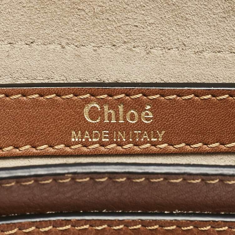 Pre Owned Chloe Brown Leather Small Hudson Fringe Shoulder Bag