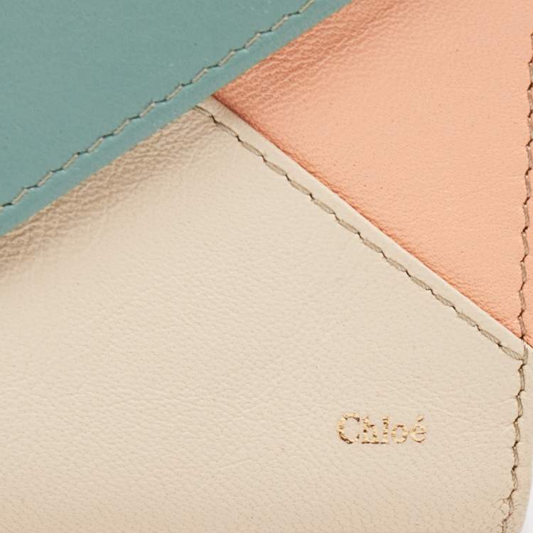 Pre Owned Chloe Multicolor Leather Envelope Continental Wallet