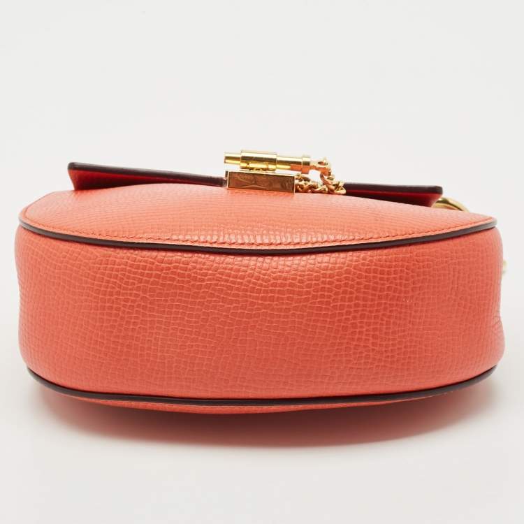 Pre Owned Chloe Red Leather Small Drew Shoulder Bag