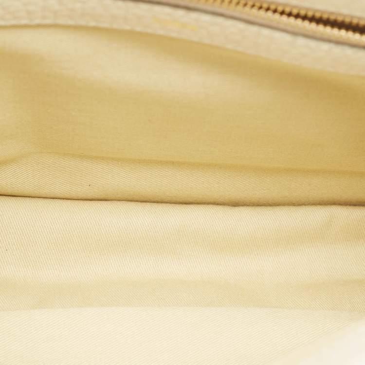 Pre Owned Chloe Metallic Striped Leather Medium Crystal Sally Flap Shoulder Bag